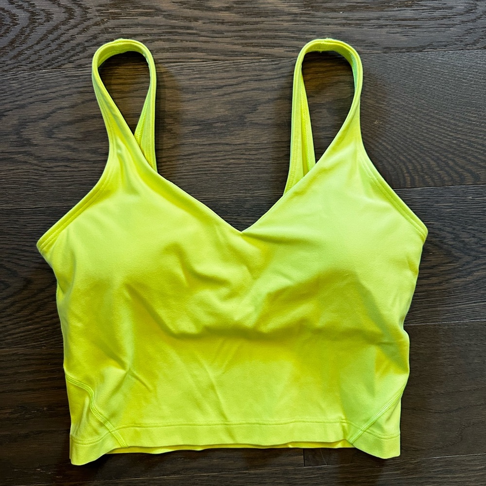 Lululemon Align Tank Top Electric Lemon Size 6